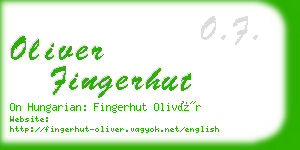 oliver fingerhut business card
